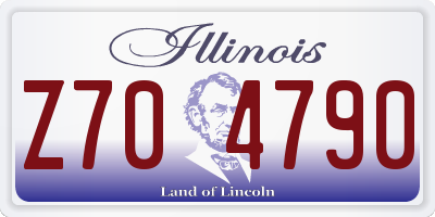 IL license plate Z704790