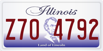IL license plate Z704792