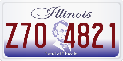 IL license plate Z704821