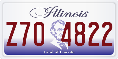 IL license plate Z704822