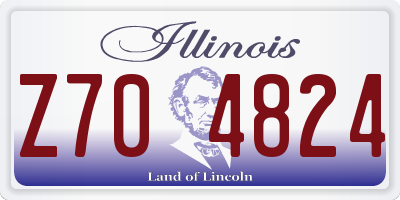 IL license plate Z704824