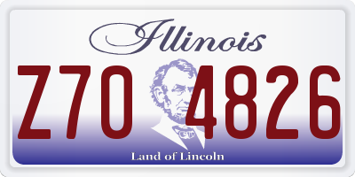 IL license plate Z704826