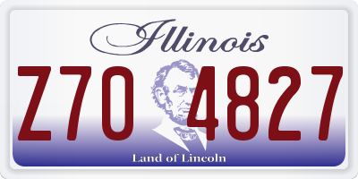 IL license plate Z704827