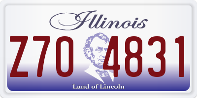 IL license plate Z704831