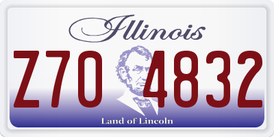 IL license plate Z704832