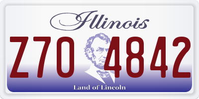 IL license plate Z704842