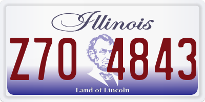 IL license plate Z704843