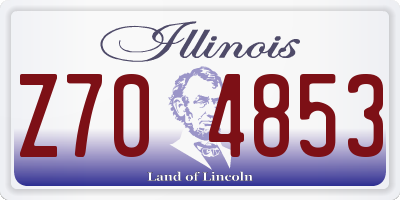 IL license plate Z704853