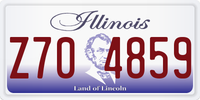 IL license plate Z704859