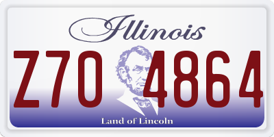 IL license plate Z704864