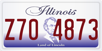 IL license plate Z704873