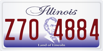 IL license plate Z704884