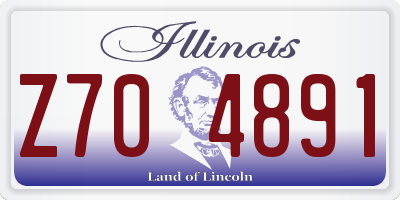 IL license plate Z704891