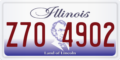 IL license plate Z704902