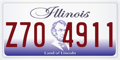 IL license plate Z704911