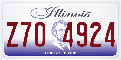 IL license plate Z704924