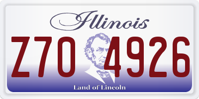 IL license plate Z704926