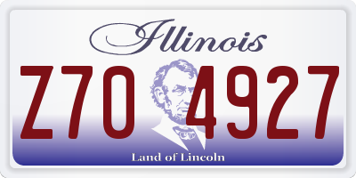 IL license plate Z704927