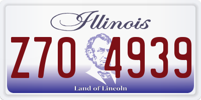IL license plate Z704939