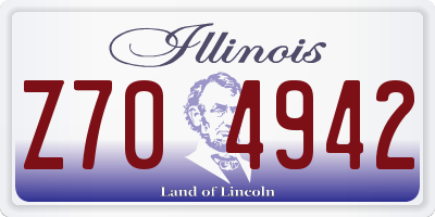 IL license plate Z704942