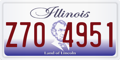 IL license plate Z704951