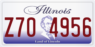 IL license plate Z704956