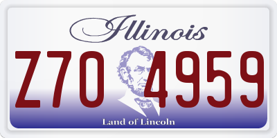 IL license plate Z704959