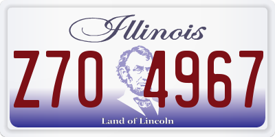 IL license plate Z704967