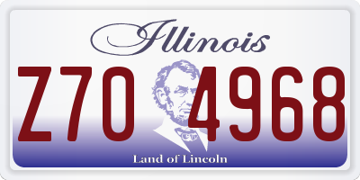IL license plate Z704968