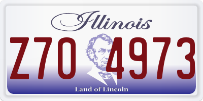 IL license plate Z704973