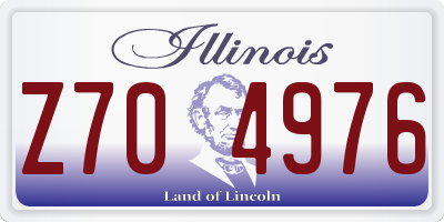 IL license plate Z704976