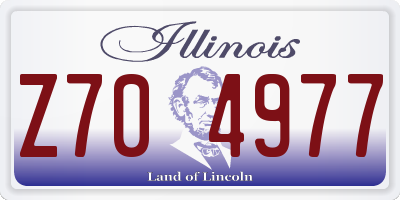 IL license plate Z704977