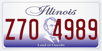 IL license plate Z704989
