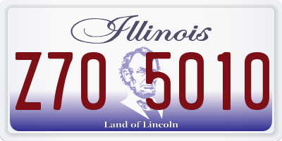IL license plate Z705010