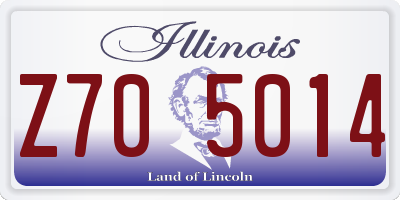 IL license plate Z705014