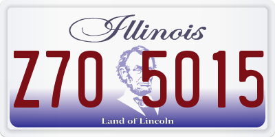 IL license plate Z705015