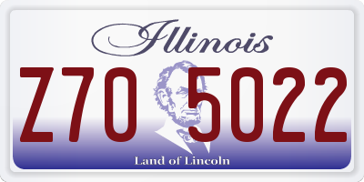 IL license plate Z705022
