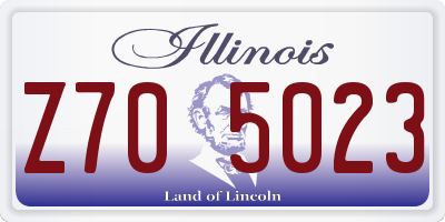 IL license plate Z705023