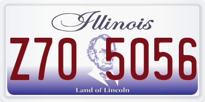 IL license plate Z705056