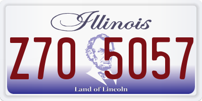 IL license plate Z705057