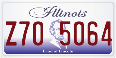 IL license plate Z705064