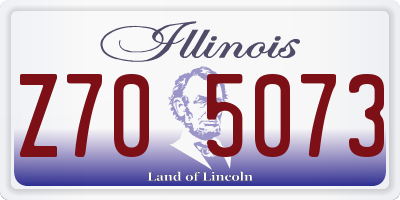 IL license plate Z705073