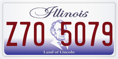 IL license plate Z705079