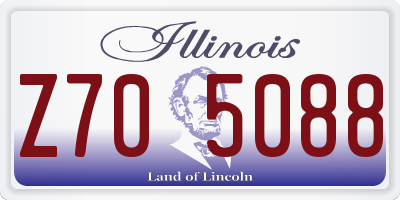 IL license plate Z705088