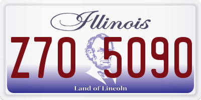 IL license plate Z705090