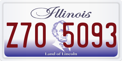 IL license plate Z705093