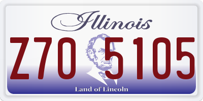 IL license plate Z705105