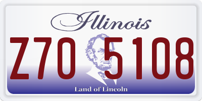 IL license plate Z705108