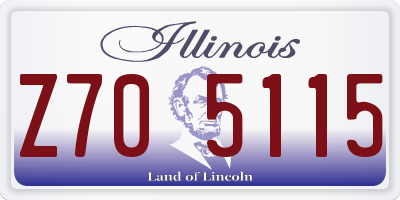 IL license plate Z705115
