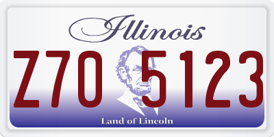IL license plate Z705123